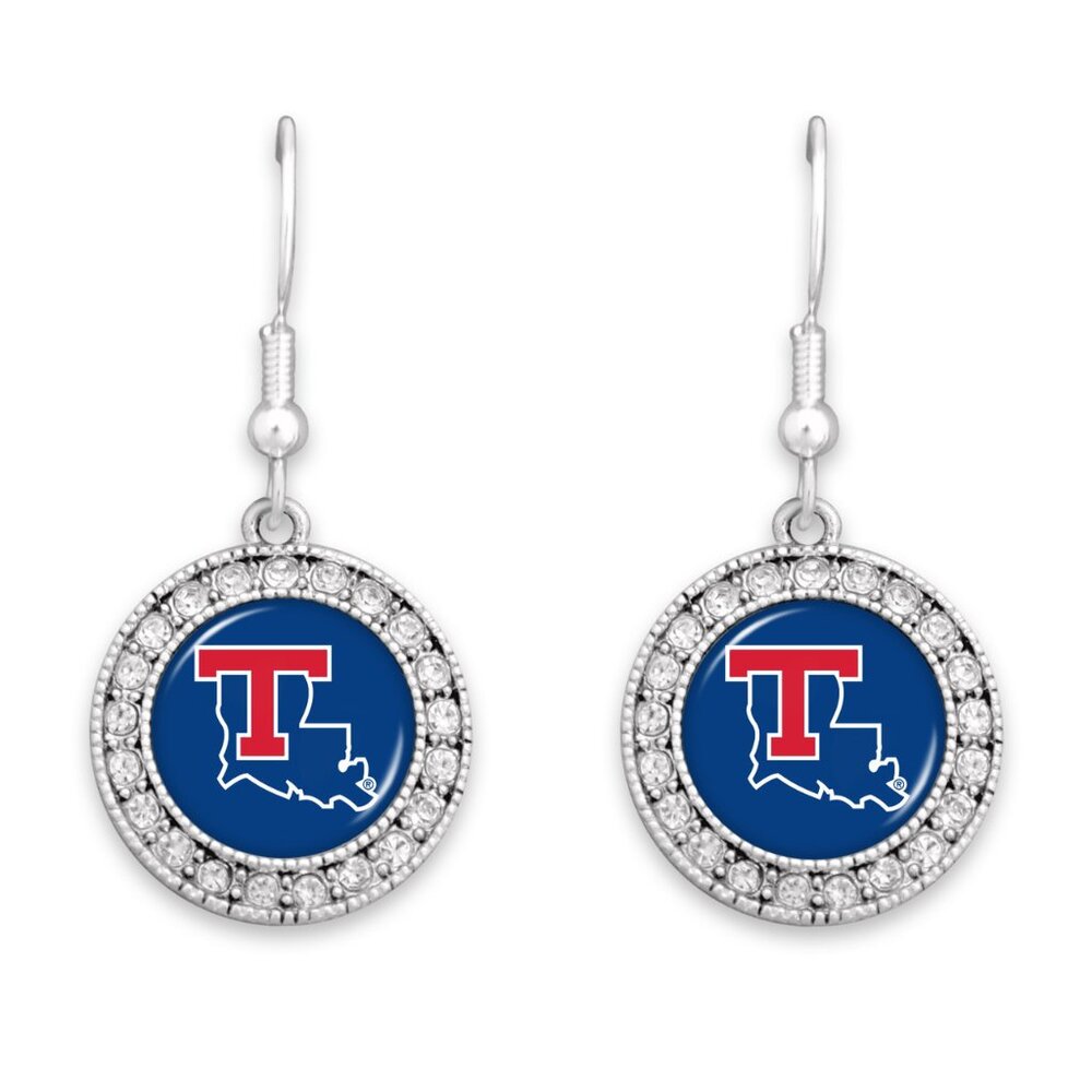 Louisiana Tech Jewel Charm Earrings - Louisiana Tech University Bulldogs